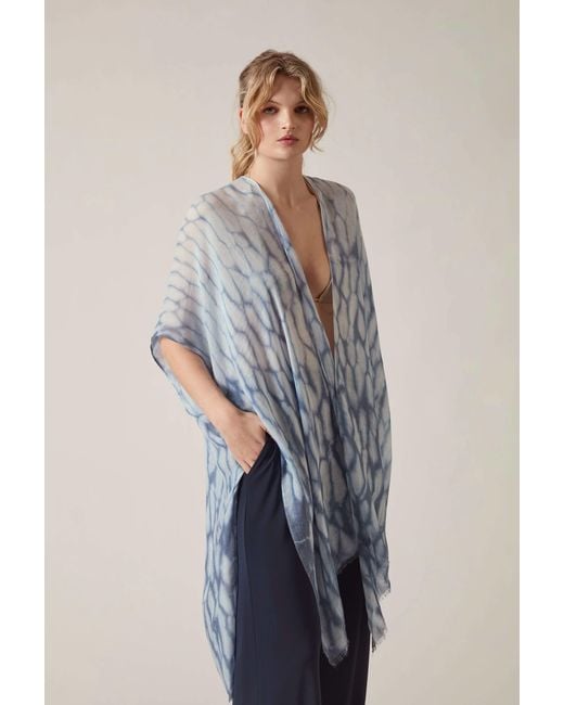 James Lakeland Blue Shibori Print Kaftan