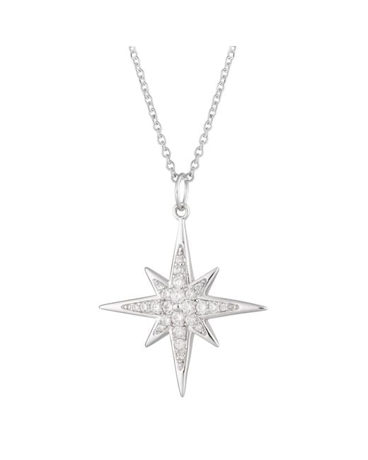 Scream Pretty Metallic Large Sparkling Starburst Necklace With Slider Clasp