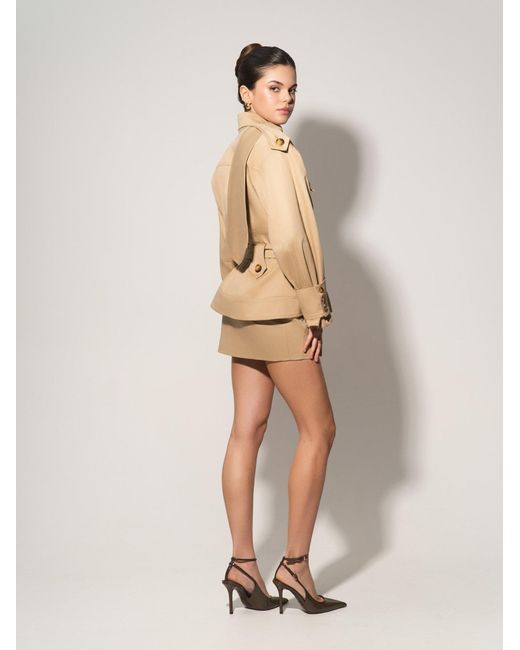 Tia Dorraine Natural Oversized Belted Trench Jacket