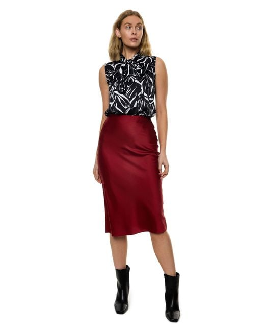 Carloslines Red Bias Skirt