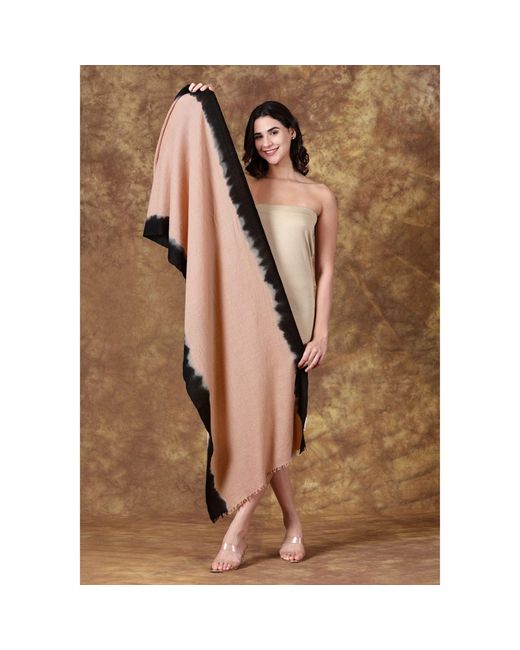 Heritagemoda Black Neutrals Handwoven Wool-Silk Scarf – Sand & Ombré Wrap For All Seasons