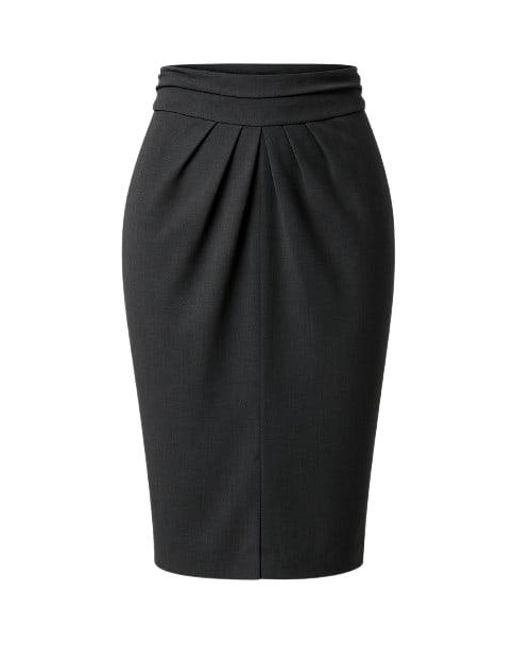 Conquista Black Woven Tulip Skirt