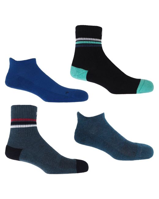 Peper Harow - Made in England Blue Organic Sports Socks Bundle for men