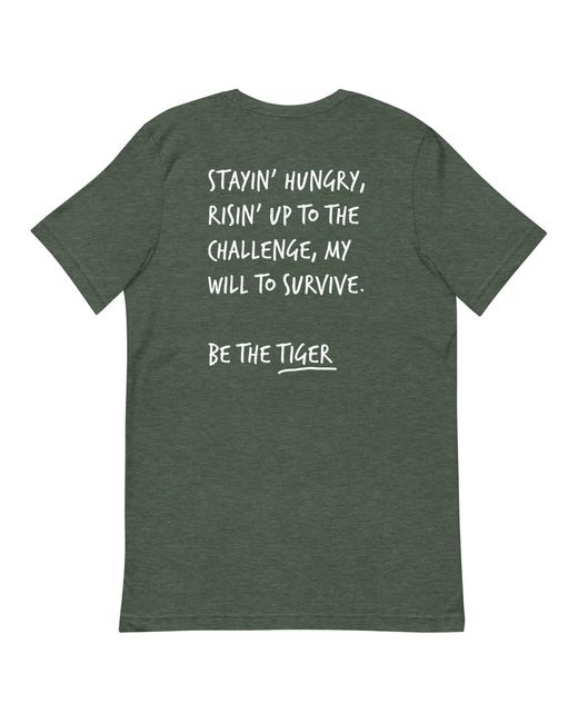 Anchor and Crew Green Forest Think Ocean Tiger Aspirations Cotton Embroidered T-Shirt for men
