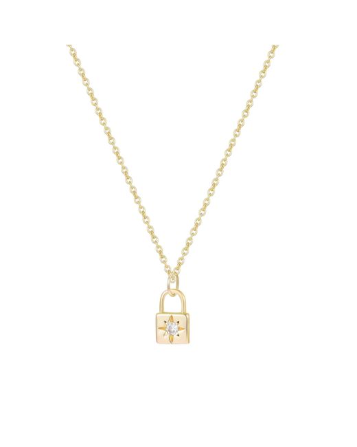 KAMARIA Metallic Lock Star Charm Necklace