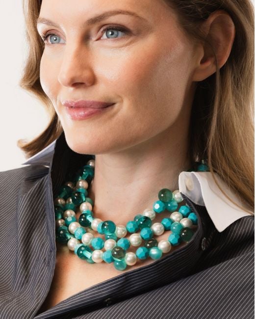 Fairchild Baldwin Green Gisella Aqua Necklace
