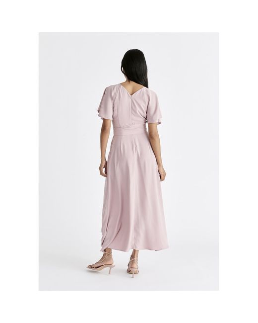 Paisie Pink Maxi Waist Tie Dress