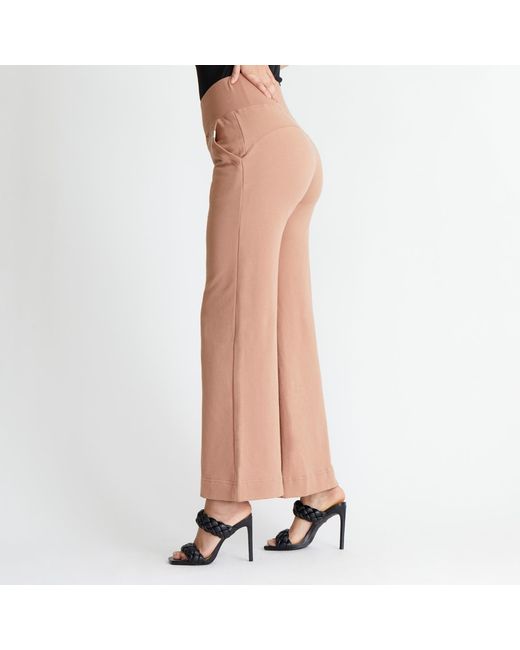 LOVETRUST Brown Neutrals Drew Wide Leg Pant