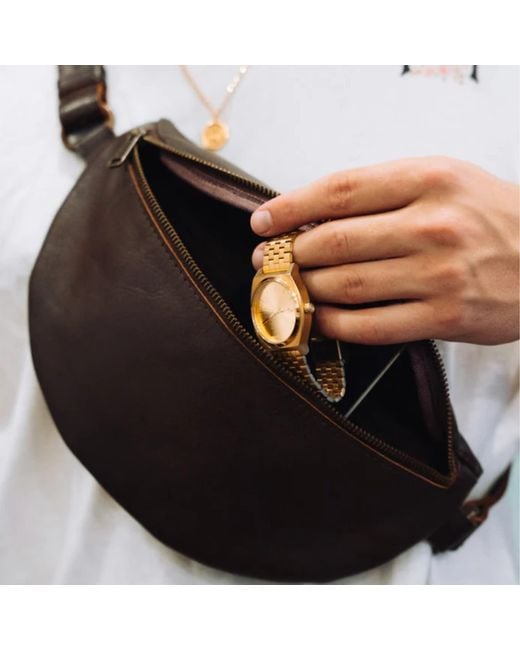Hides Leather Co. Brown Nexus Leather Travel Belt Bag