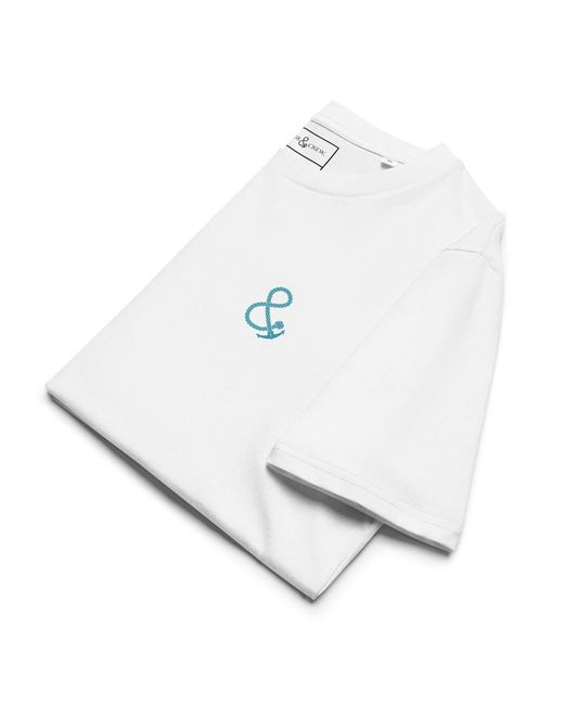 Anchor and Crew Blue Just Roam. Seeker Organic Cotton T-Shirt for men