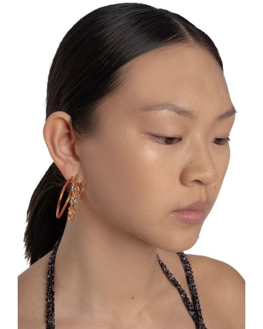 Lavani Jewels Orange Motoko Triple Hoops