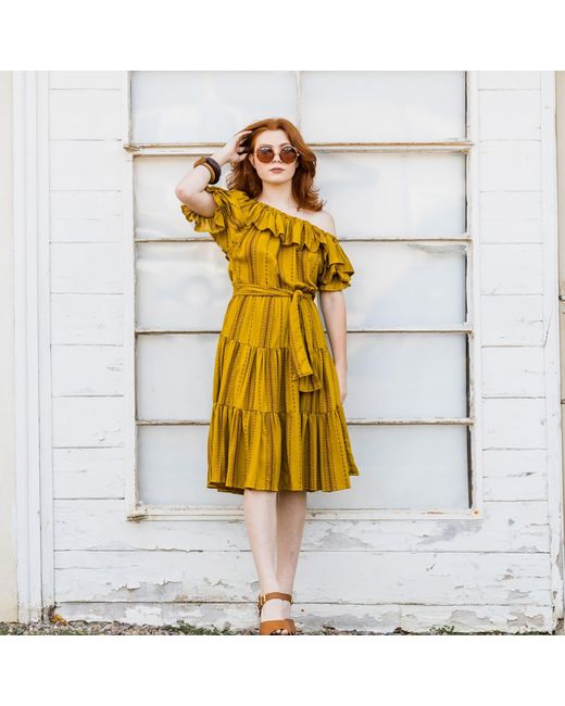 Jennafer Grace Multicolor Saffron Veranda Dress