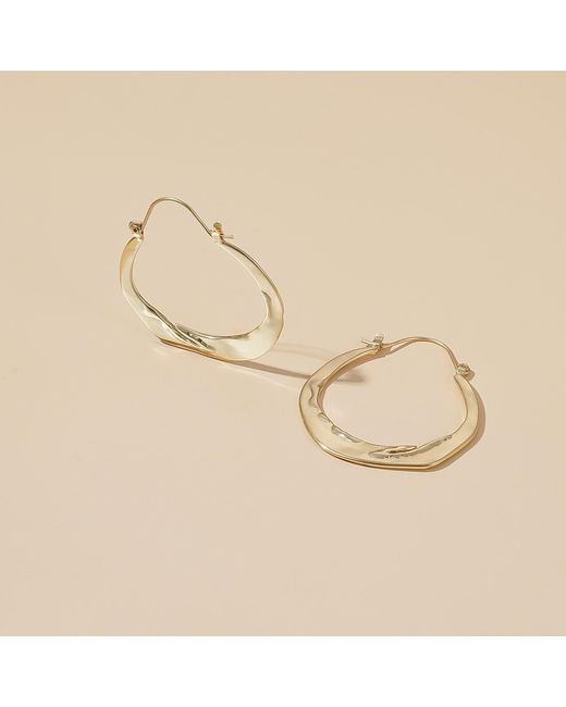 Rare Matters Jewelry Metallic Curved Hoop Embrace Earrings