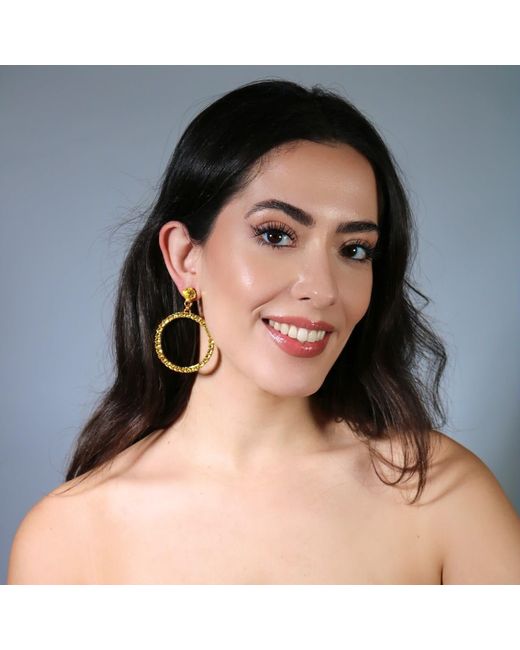 Vicki Sarge Black The Medium Hoop Earrings
