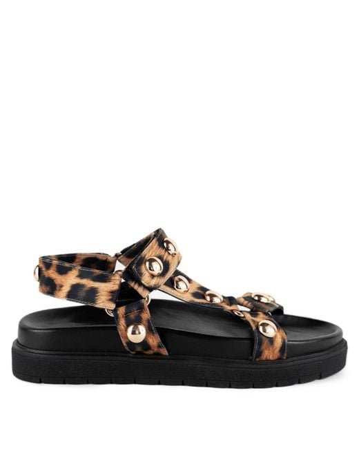 Keith Scarrott Shoes Black Careggi Leopard Sandal