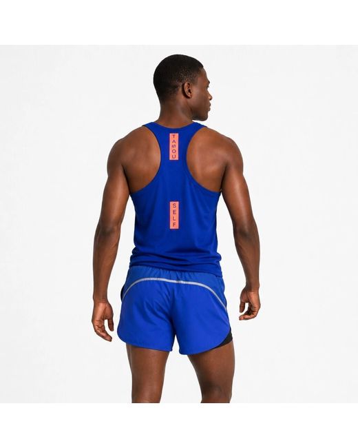 Chuks Collins Blue Logo Printed Tank Top Royal- Diffusion Collection for men