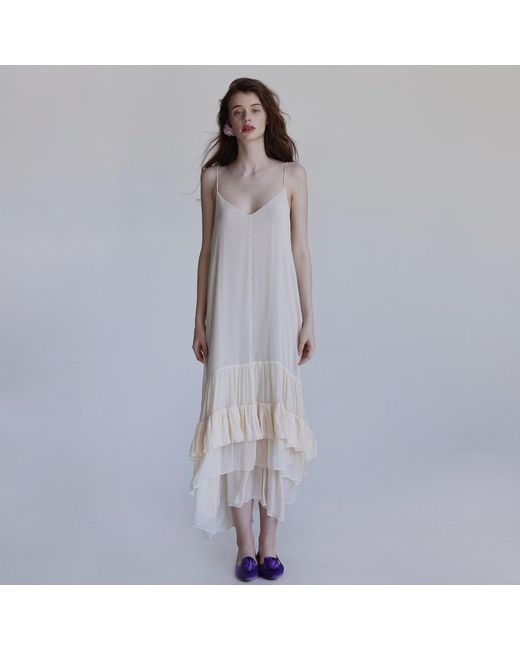 Belsize25 Natural Layers Dress – Pure Mulberry Silk Halterneck Dress