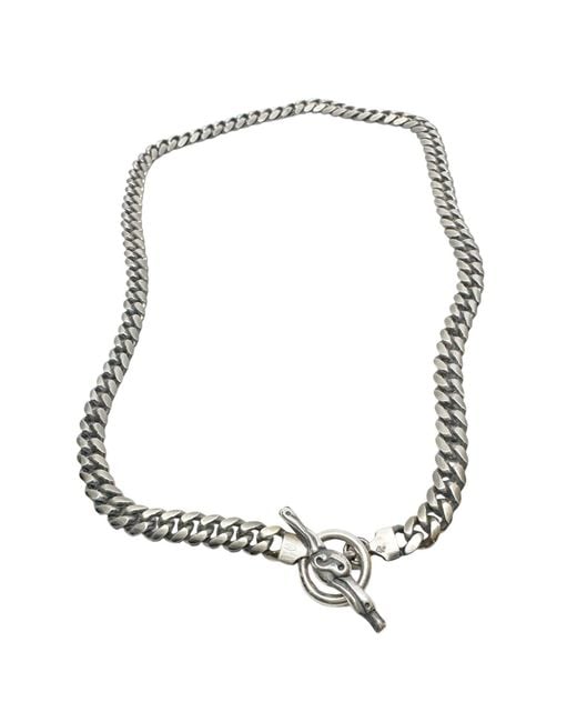 Tg-Jewellery by Tamara Gervasio Brown Celtic Dog Oxide And Satin Curb Chain Sterling for men