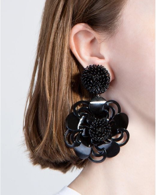 Pats Jewelry Red Deep Pompom Flower Earrings