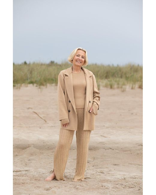 SALANIDA Natural Brera 100% Merino Long-sleeve Top Beige
