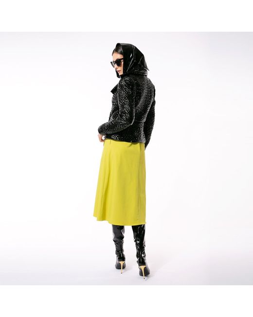 Larisa Dragna Black Fitted Short Latex Jacket Tokyo