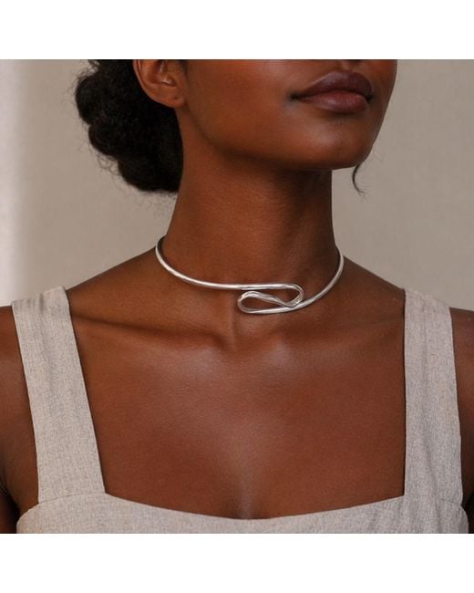 Oriaku Studio White Domi Choker Necklace