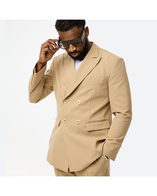 DAVID WEJ Natural Ashford Relaxed Drawstring Trouser for men