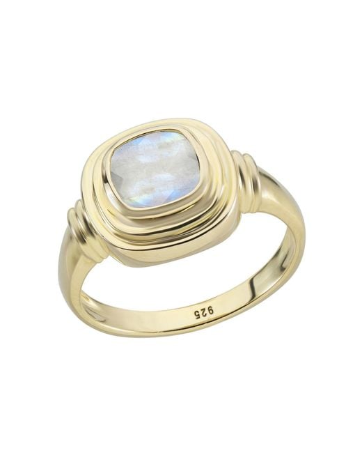 Auree Jewellery Metallic California Cushion Moonstone Vermeil Ring
