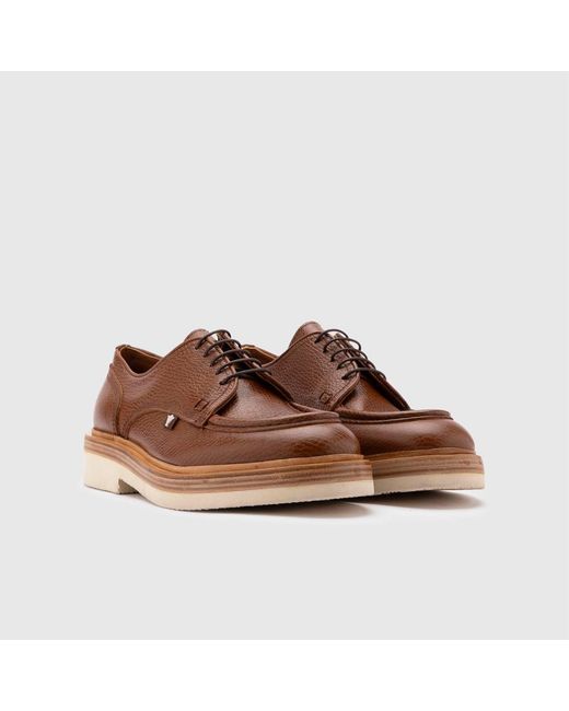 Ilvi Brown Clemente Saddle Floater Leather Oxford for men
