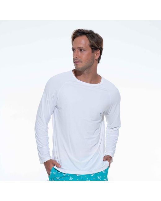 Live Kolibri White Ultralight Upf Activity Shirt for men