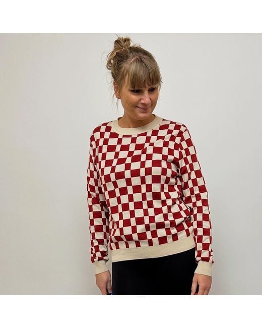 GROBUND Red Frida Knitted Blouse