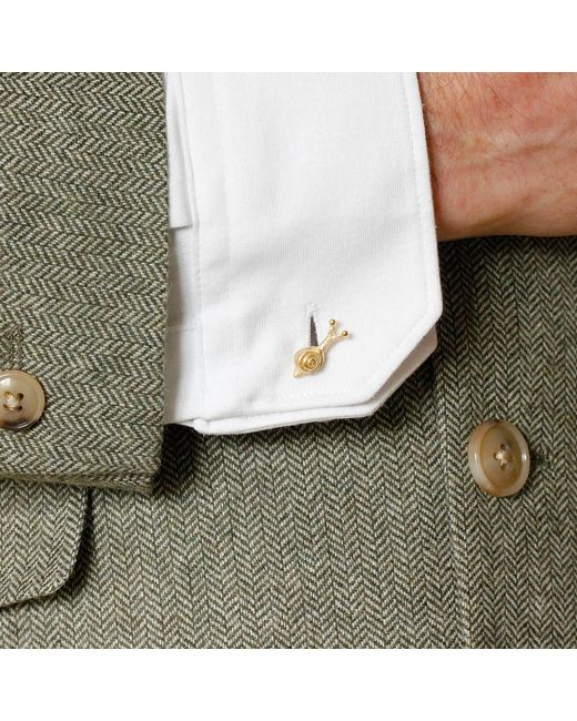 Lee Renee Metallic Baby Snail Cufflinks – for men