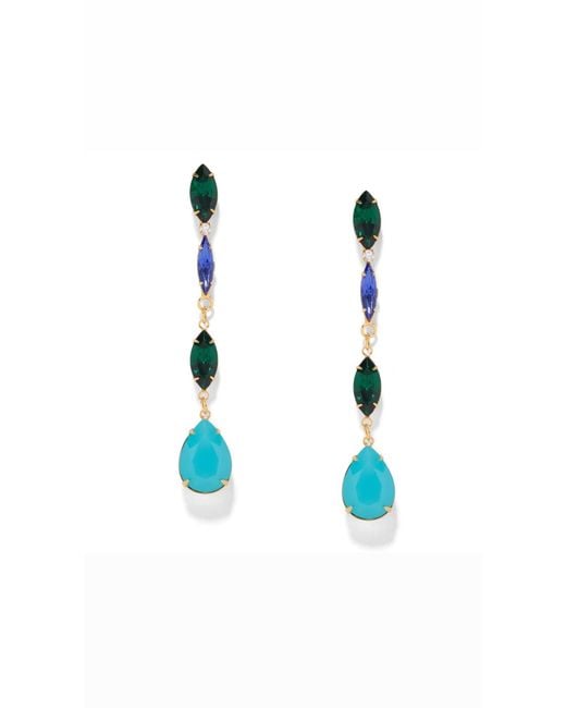 The Pink Reef Blue Elongated Jewel Drop