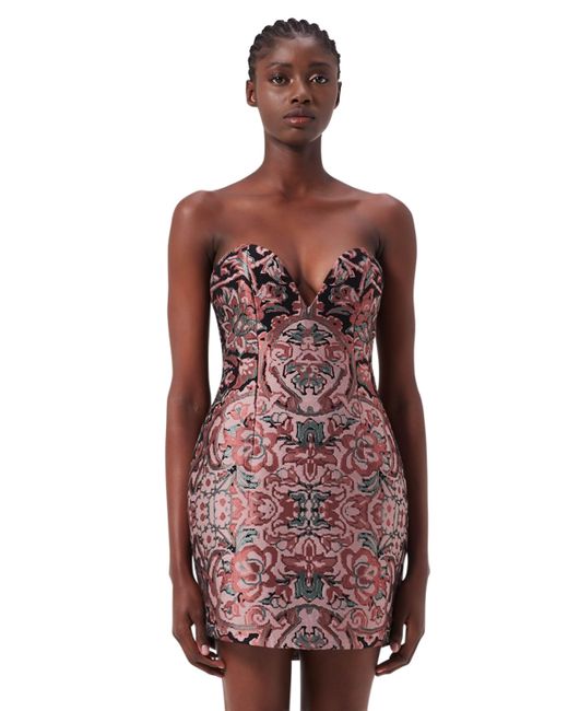 Noushella Red Cora Strapless Dress