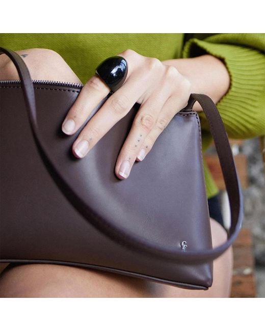 Sd Collection Black Ivy Leather Bag