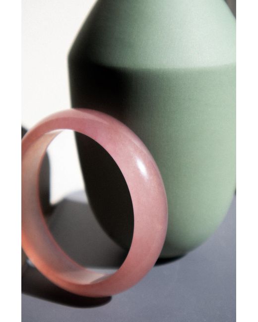 seree Blush Pink Jade Stone Bangle