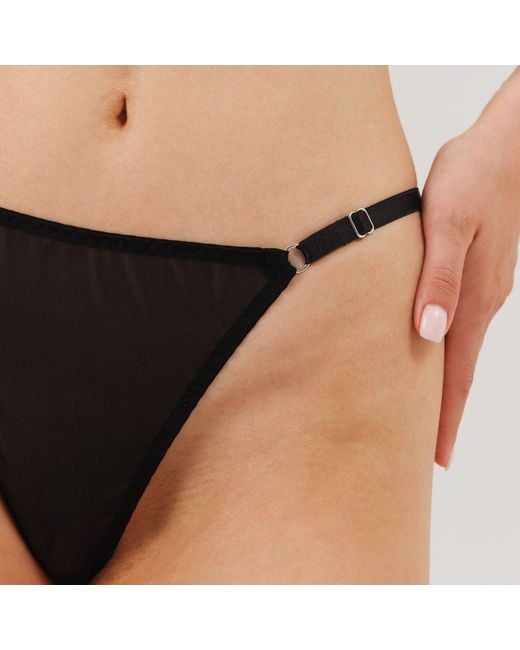 Daily Underwear Gray Adjustable String Panties Base