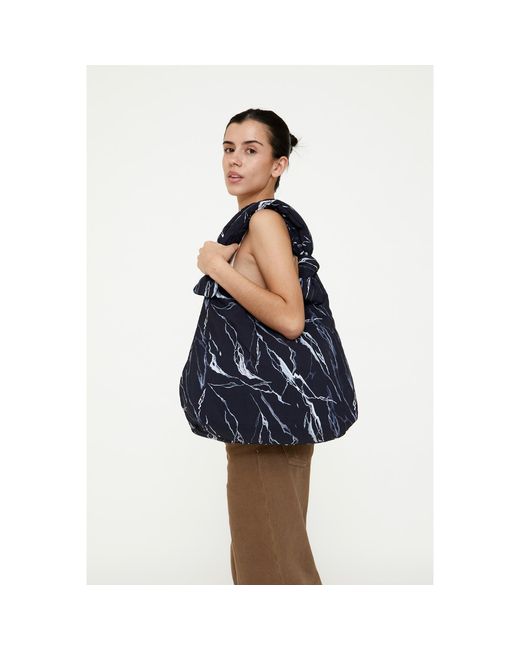 Lefrik Blue Biwa Puffy Bag By Mercedes Bellido