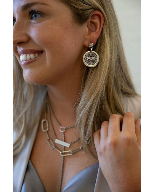 Loni Paul Jewelry Metallic Filagree Coin Earring