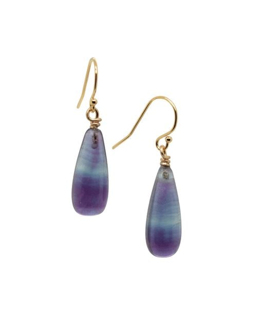 Lori Kaplan Design Blue Fluorite Drop Earrings Verison D