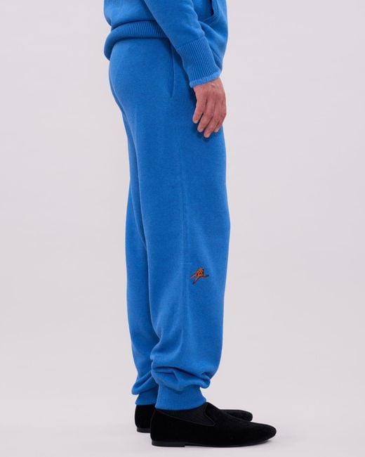 La Granni Blue Knitted Gato Trousers
