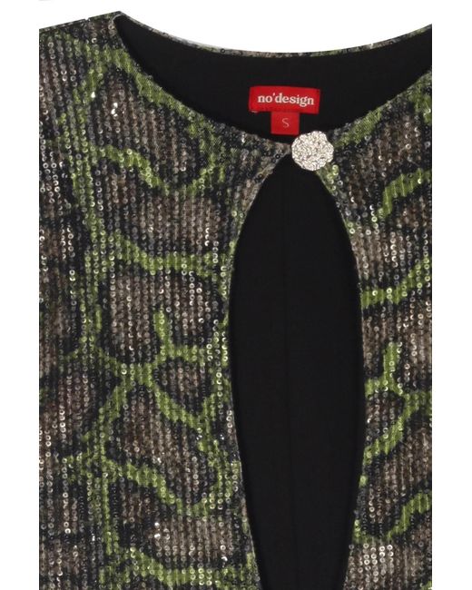 No'design Green Borgia Cut-Out Long Dress