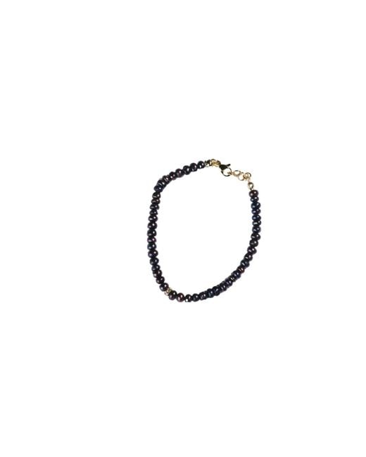 Urbane Jewelry Studio Metallic Noir Petite Pearl Bracelet