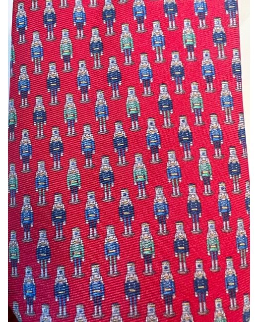 Lazyjack Press Red Sleigh All Day Tie for men