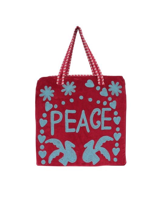 Conscious Yoga Collective Pink Peace Suzani Tote