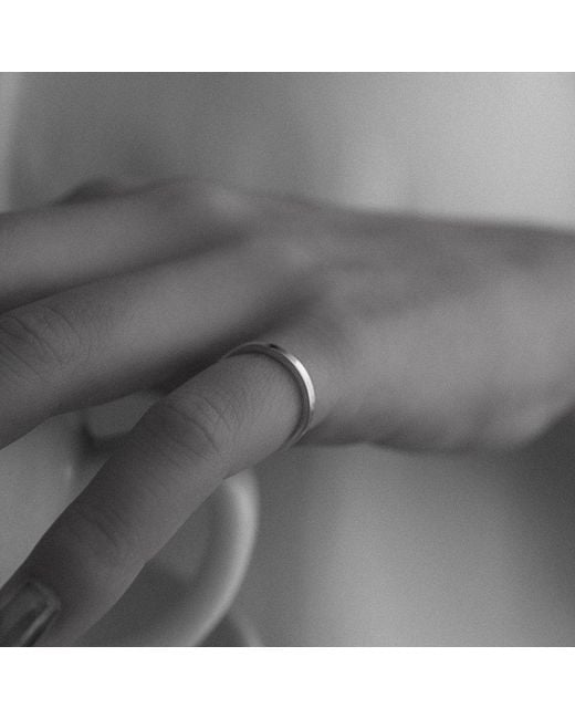 Cote Cache White Classic Flat Band Ring