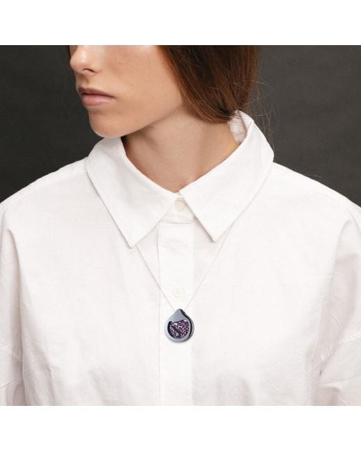 My Little Nature Blue Designer Jewelry Handcrafted Necklace With Scottish Heather Flower Blossoms