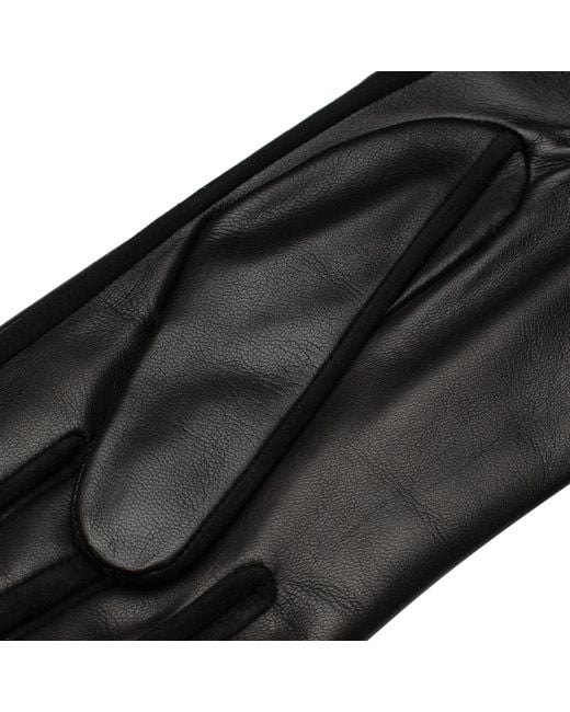 1861 Glove Manufactory Black Sassari Nappa Leather Gloves for men