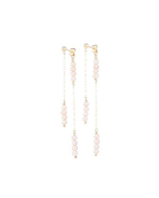 Inari Jewellery White Tinsel Filled Earrings