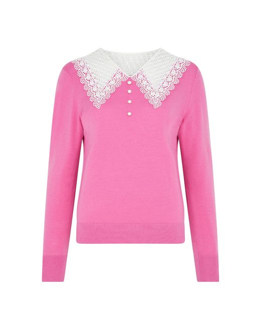 Lisa The Label Pink Le Jardin Maid Sweater